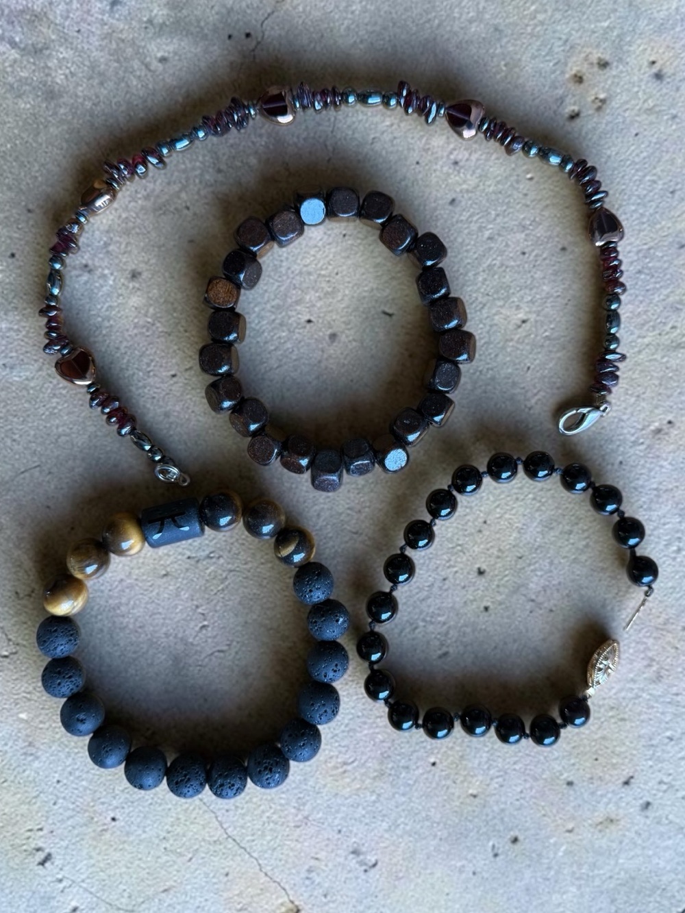 🫶🏻 Beaded Black and Brown Women's Bracelet Set